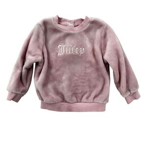 Juicy Couture Baby Pullover Sweatshirt Plush Fleece Long‎ Sleeve 12M Months
